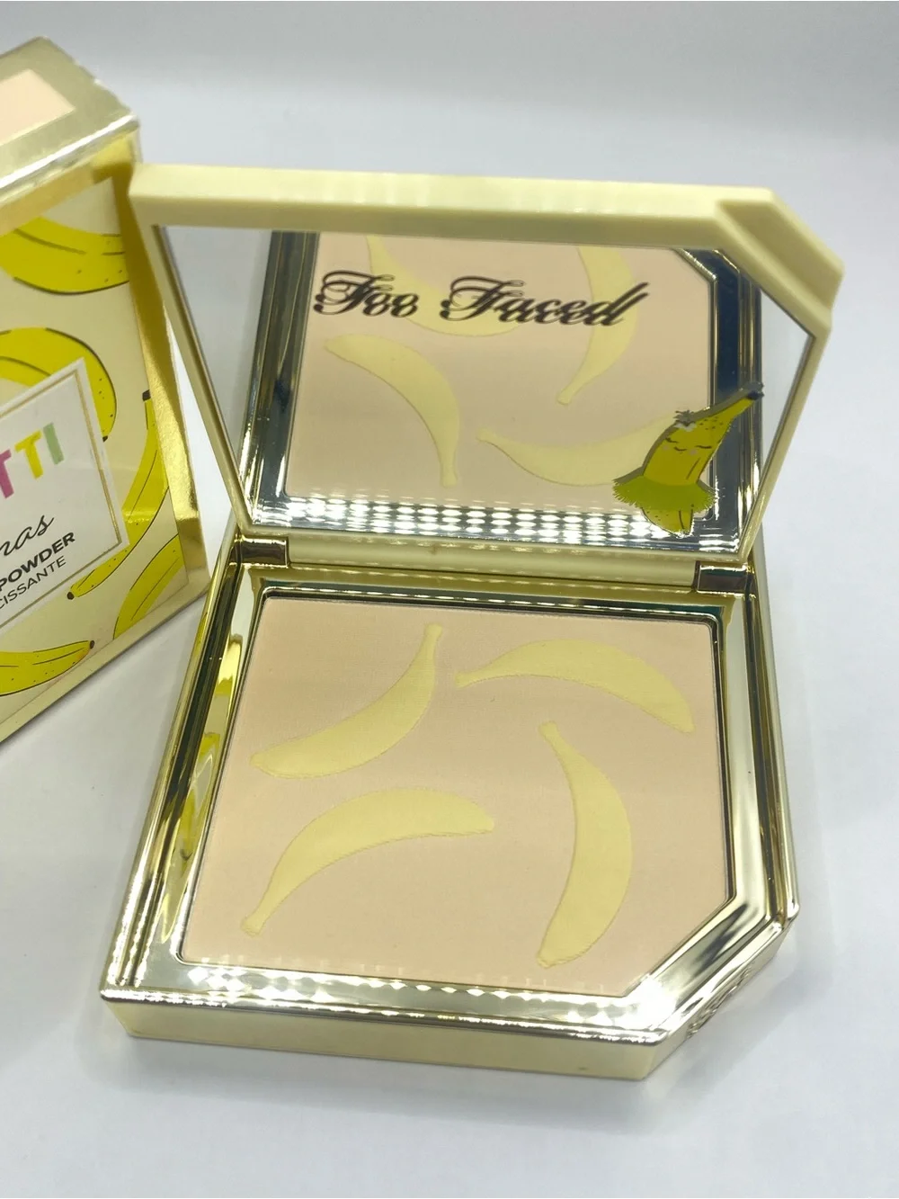 Too Faced Tutti‎ Frutti It's Bananas BANANA CREAM Brightening Setting Powder NIB
